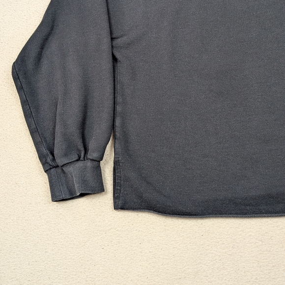 Nike Yoga Luxe Fleece V-Neck Cropped Sweatshirt Black Size XS - Picture 2 of 15